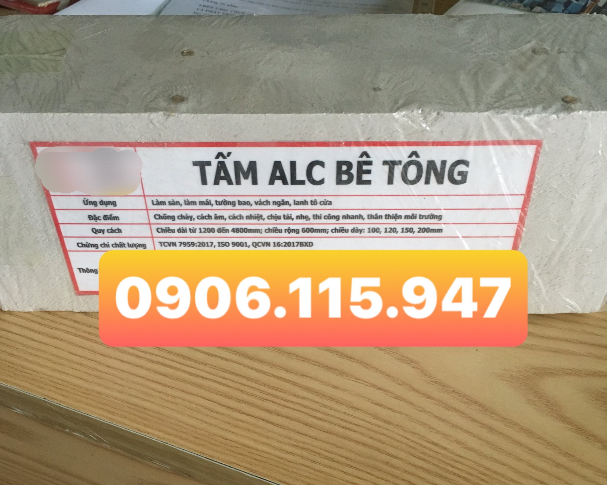 Tấm tường xi măng siêu nhẹ ALC Hải Phòng